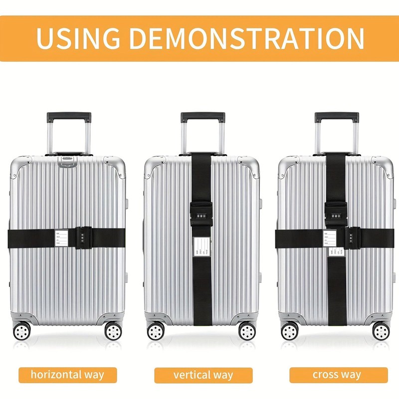 Suitcase Straps Pack of 2, Adjustable Suitcase Strap, 5 x