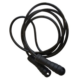LEONE AT829 1947 Boxing Training Jump Rope, JUMP ROPE NYLON 9, Diameter 0.4 inches (9 mm), Length 102.2 inches (260 cm), Professional Grade Nylon, Made in ITALY Black, Genuine Product