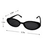 VIGUEUR Retro Oval Sunglasses for Women, Black Small Shade UV400