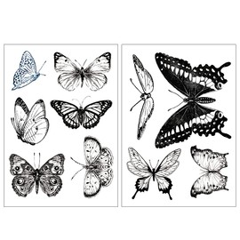 Everjoy Realistic Waterproof Fake Temporary Tattoo Stickers - Black Butterfly Party Favors, Themed Decorations and Gifts for Women
