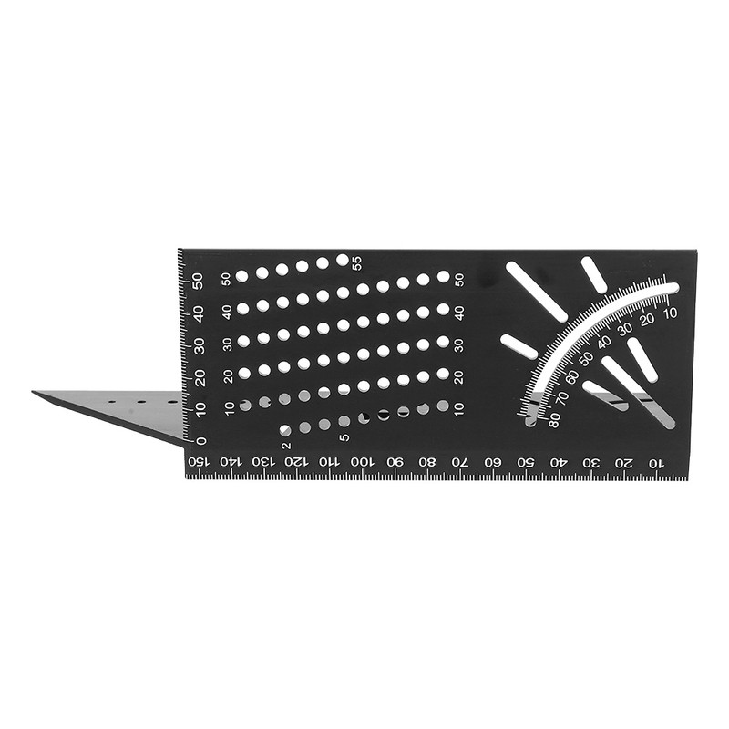 Multifunction Aluminum Alloy 45 Degree 90 Degree Angle Ruler Protractor