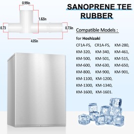 4A0177-01 Sanoprene Tee Replacement for Hoshizaki Ice Maker Machine Water Line Connector 439197-01