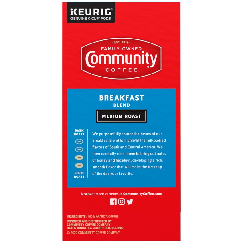 Community Coffee Breakfast Blend Medium Roast Single Serve Keurig K-Cup