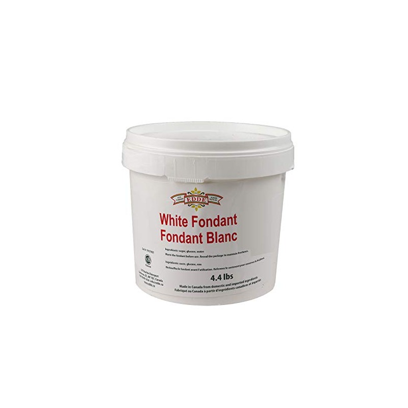 EDDE White Icing Fondant for Glazing Pastries, 4.4 Pounds