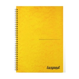 Silvine Luxpad A4 Memory Aid Yellow Paper Notebook - Lined (120 Pages)