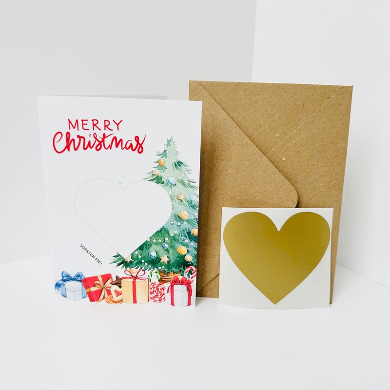 Christmas DIY Scratch Reveal Card - Christmas Morning | Christmas