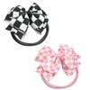 2Pcs Baby Girls Racing Checkered Flag Bow Headband Infant Toddler
