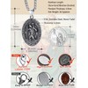 FaithHeart Oval Saint Christopher Medal Necklace for Men Silver Religious/Protector/Travel