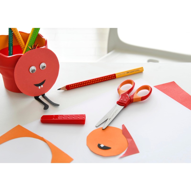FABER-CASTELL - Forbici scolastiche con protezione per le lame, 5