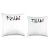 Team Shirts Team Throw Pillow, 18x18, Multicolor