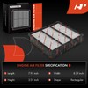 A-Premium Filtro de aire de motor de 2 piezas compatible