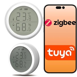 Sone Smart One Zigbee Thermometer Hygrometer, Tuya Smart Life App, Room Climate Monitor, Data Logger (XSLX), LCD