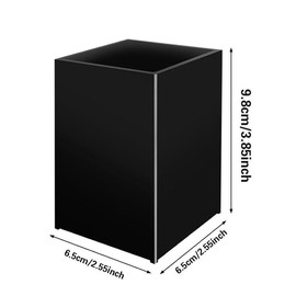 Flower & Letter Pattern Pencil Holder, 1 Box Acrylic Pencil Pen Holder, Makeup Brush Storage Organizer, Desk Accessories Holder, Office Supplies:_Black_K