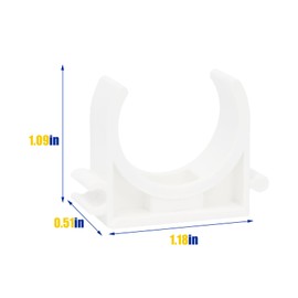 White Piping parts Maxline M8065 Plastic tubing clamp for 3/4-inch air hose clamp,10-Pack