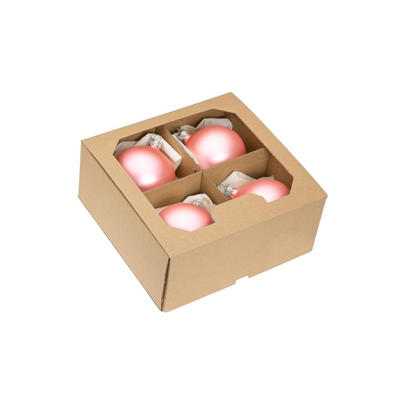 Sikora Essentials Klassische Christbaumkugeln aus Glas - matt - 6