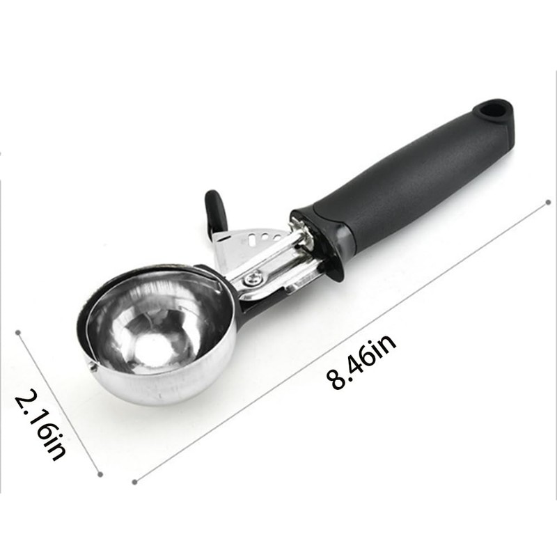 Ice Cream Scoop - Solid Stainless Steel Cookie Fruit Dessert