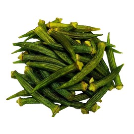 Dried Okra Chips | Sea Salted | Natural | Delicious Healthy Snack | No Color Added - No Sugar Added | Crispy Veggie Chips (2 Pound, Okra)