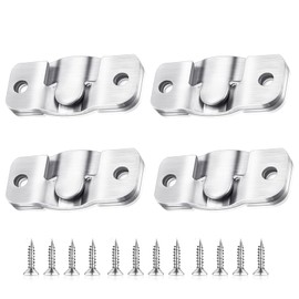 8 Pieces Headboard Wall Flush Mount Brackets: Heavy Duty Flush Concealed Mount Bracket for Picture Hanging, Mirrors, Photos - Stainless Steel Z Clip for Wall Mounting