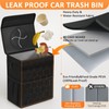 Vankor Car Trash Can Bin with Lid Hanging for Back