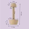 PRETYZOOM Double Ended Wooden Egg Tart Tamper Tool for Baking