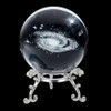 PLIGREAT 3D Solar System Crystal Ball with Stand, Glass Laser