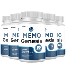 Pelican Vitamins Memo Genesis- Brain Support- 5 Bottles- 300 Capsules