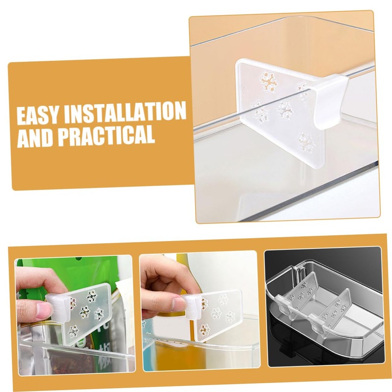 Gadpiparty 40Pcs Adjustable Clear Fridge Divider Set Durable Organizers for