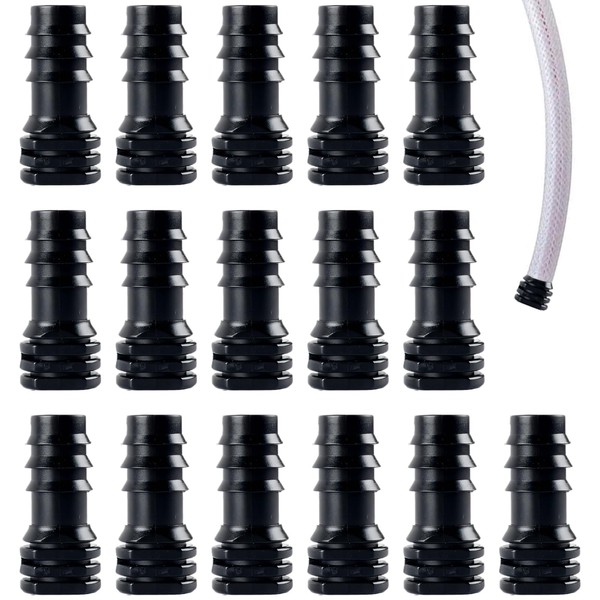 UEKPDM 16 Pcs 1/2 Inch (16mm) Garden Barbed Connector Plastic