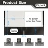 8 Packs Black Two Pocket File Folders,File Folder Letter Size,8.5x11Inches
