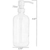 Red Glass Soap Dispenser with Black Metal Pump - 16oz