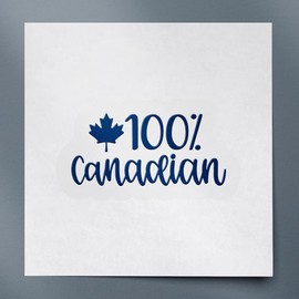 100% Canadian (Navy Blue) (Set of 2) Premium Waterproof Vinyl Decal Stickers for Laptop Phone Accessory Helmet Car Window Mug Tuber Cup Door Wall Decoration - ANGstic0d5391AB