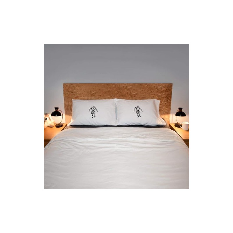 2 x 'Body Builder ' Cotton Pillow Cases (PW00033442)