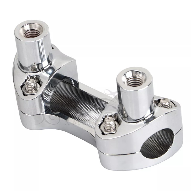 Unbranded Chrome 2" Risers 1" Handlebar Clamp For Harley Softail