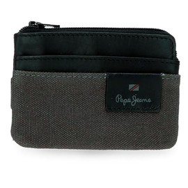 Pepe Jeans Hilltop Wallet with Card Holder, Grey, 11 x 7 x 1.5 cm, Leather by Joumma Bags, Grey, Talla única Wallet with Card Holder, gray, Unit size, wallet with card holder