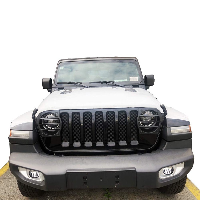 JSTOTRIM Front Bumper Automotive-Light Covers for 2018-2023 Jeep Wrangler JL