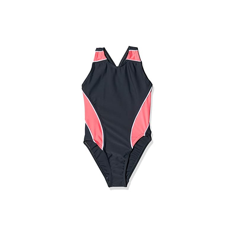 Haute Pression Girls Swimming Costume, Gris/blush/white