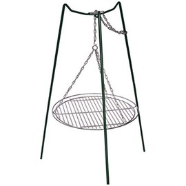 Rome Industries 117EZ Rome's Chrome Plated Steel Tri-Pod Camping Grill, 43 by 20.5-Inch, Chrome