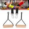 Wooden Gymnastic Rings Portable Pull Up Handles Arm Strength Trainer