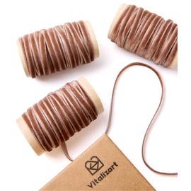 Vitalizart 1/8" Velvet Ribbon Khaki 30 Yard Fabric Trim Thin Velvet Ribbon for Gift Wrapping Christmas Decoration Crafts Wreath Tree Ornaments