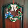 Christmas Front Door Wreath Funny Santa Claus Leg Decor Christmas