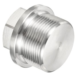PATIKIL M30x1.5 Male Plug, 1 Pack Waterproof Dustproof 304 Stainless Steel Thread Hex Head Socket Solid Pipe Fitting