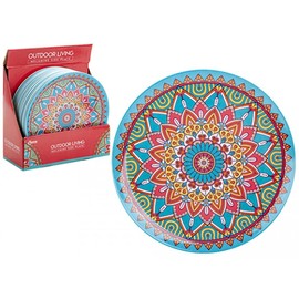PMS 835030 Multicolor Moroccan Design Melamine Side Plate (20.32cm) Pack of 1