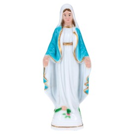 PRETYZOOM Virgin Statue Glow in The Dark Our Lady of Grace Statue Luminous Catholic Religious Figurines for Mothers Day Decorations