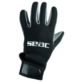 SEAC Unisex Adult Amara Comfort 1.5mm Neoprene Diving Gloves for Diving and Freediving, Black, S