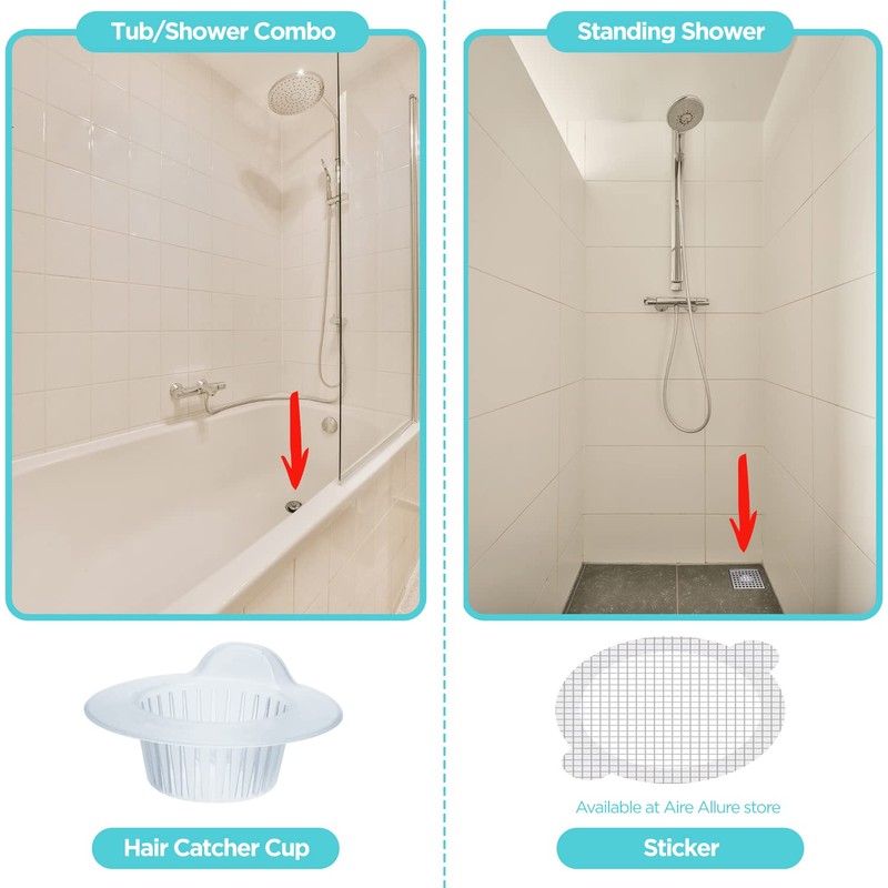 Aire Allure, 25 Pack, Hair Catcher for Bathroom Sink or