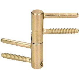 KOTARBAU® Set of 2 Drill Hinges 16 mm Brass Universal Door Hinge Front Door Hinge Robust Frame Tape Feeding Door High Load Capacity Cylinder Head Adjustable