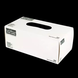 SOLUTIONS 5.1mil Heavy Duty Black Nitrile Gloves - Medium