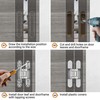 Upgraded Hidden Door Hinges 7 inch Silver Invisible Hinges Concealed