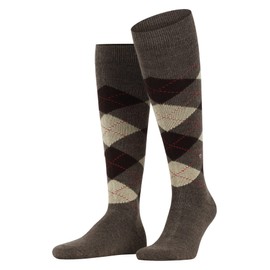 Burlington Men's Preston M Kh Warm Long Patterned 1 Pair Knee-High Socks, Brown 5256, 6.5-11