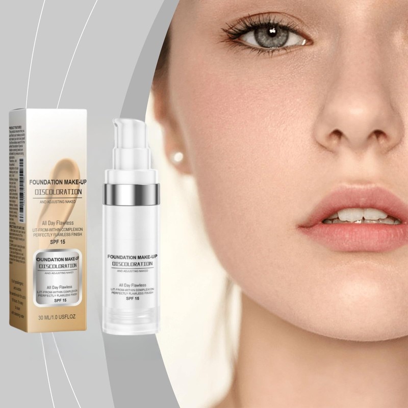 Foundation Color Changing,Flawless Colour Changing Warm Skin Tone Foundation,Liquid Foundation,Founda-tion